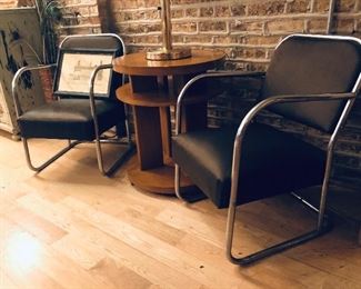 Art Deco Chrome chairs