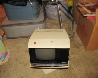 Sharp mini-TV from 70s.  Black/white analog