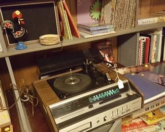 Stereo system.  Record player, AM, FM work.  8 track does not seem to work