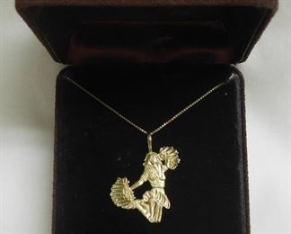 14 k Cheerleader Necklace