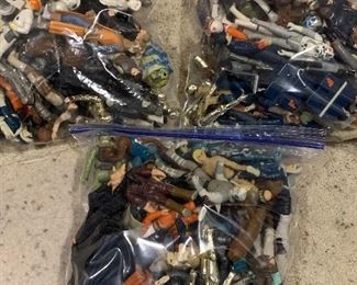 Bags of Star Wars figures (50 in each bag) to be sold per bag to highest bidder. We will be taking silent bids