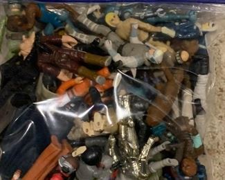 Bags of Star Wars figures (50 in each bag) to be sold per bag to highest bidder. We will be taking silent bids