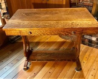 Oak library desk