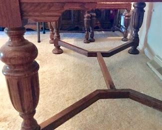 Oak dining room table