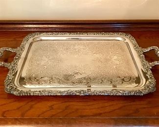 Beautiful silver serving platter