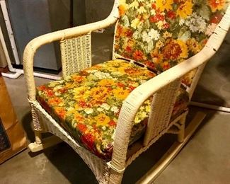 Vintage wicker rocker