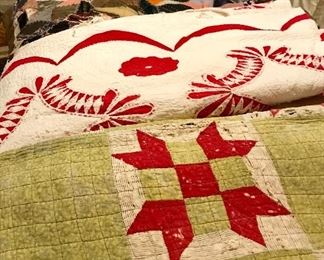 Old hand made quilts