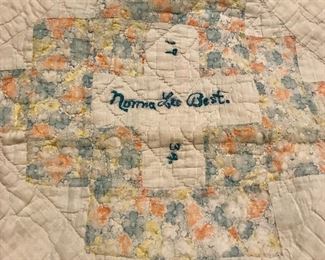 "1934" hand made church quilt