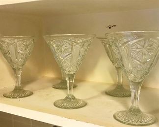 Vintage cut glass stemware