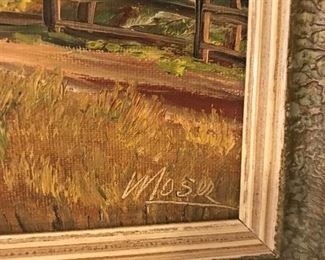 Signed oil by Moser. (Kurt Moser 1926-1982)