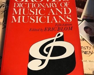 Set of Grove's Dictionary of Music and Musicians. 