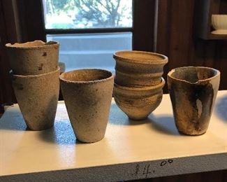 Antique assay mining cups