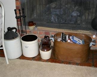 Stoneware Jugs & Crocks, Copper Boiler 