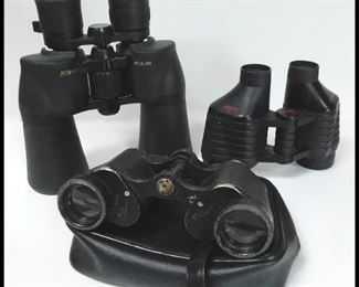 Three Binoculars including a Vintage Zeiss.
