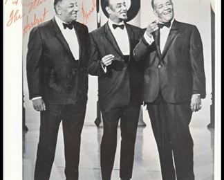 Authentic Photograph Autographed by the Mills Brothers in 1979 at the Carlton Celebrity Room.