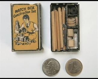 Collectible Vintage Miniature Match Box Construction Set.