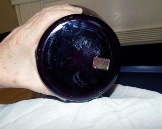 Norleans handmade purple vase, made in Italy
