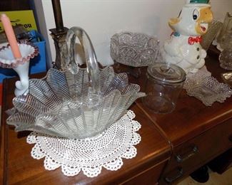Lots of crystal and vintage glass