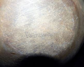 Vintage 1920'S-1930'S Munising primitive wooden bowl 13", maker's mark on bottom