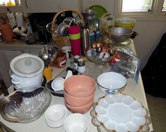 Lots of kitchen items, some collectibles