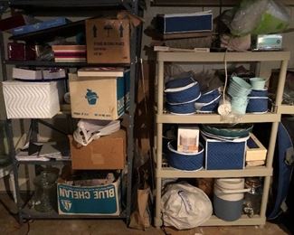 many boxes in basement still to be unpacked and photographed