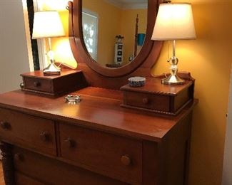 Quality cherry dresser with mirror 