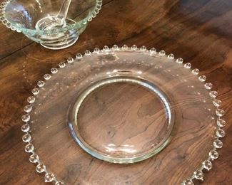 Vintage Candlewick plates and bowl