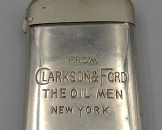 Clarkson & Ford Oil Flask Match Safe