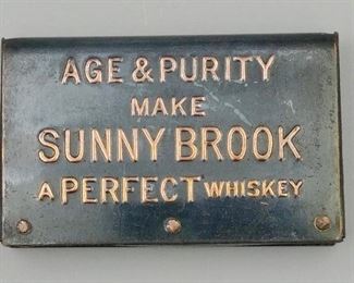Copper Adv Sunny Brook Whiskey Match Safe