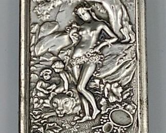 Silver Plated Boston Advertising Match Safe