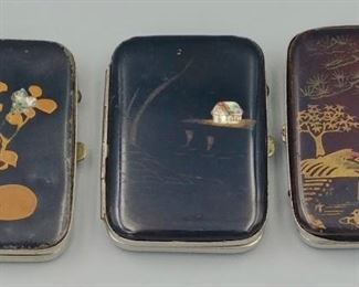 Lot of Japanese Tin Plate Match Safes (3)