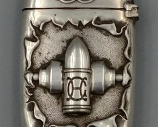 Nickel Silver Krupp Ordnance Explosion Match Safe