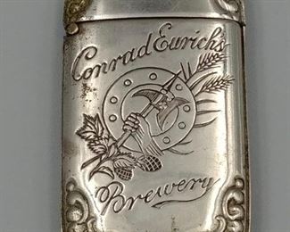 Silver Plated Brewery Match Safe