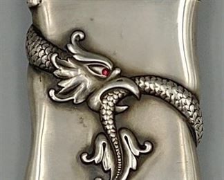 Sterling Silver Serpent Match Safe