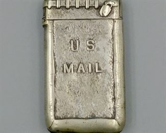 Silver Plated US Mailbag Match Safe