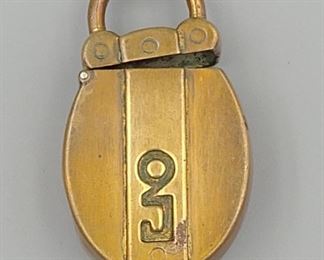 Copper Figural Lock Match Safe 