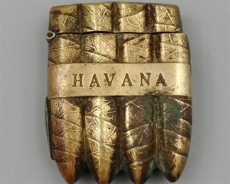 Figural Havana Cigar Match Safe