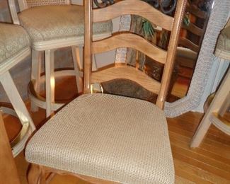 closeup of chair that goes w/dining table