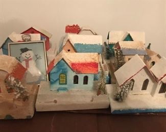 Old Christmas village houses