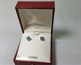 14 Karat Gold Pierced Earrings with Real Gemstones https://ctbids.com/#!/description/share/252888