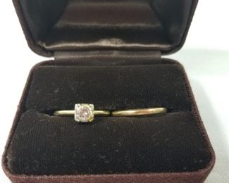 14 Karat Gold & Diamond Wedding Rings Set https://ctbids.com/#!/description/share/252898
