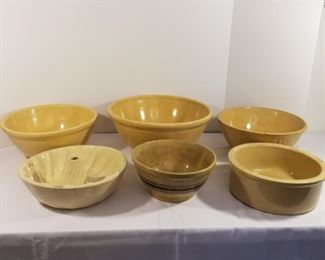 6 Antique Stoneware Pottery Bowls https://ctbids.com/#!/description/share/252788