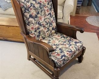 Vintage Ethan Allen Wood & Cushioned Chair https://ctbids.com/#!/description/share/252802