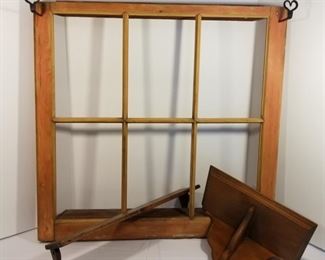 Vintage Wooden Window Wall Shelf & 2 Small Shelves https://ctbids.com/#!/description/share/252768