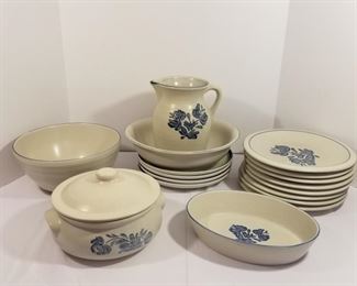 Variety Set of Vintage Pfaltzgraff Pottery Blue Flowers https://ctbids.com/#!/description/share/252772