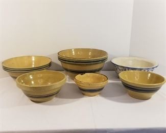 6 Antique Stoneware Pottery Bowls https://ctbids.com/#!/description/share/252789