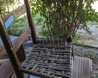 Child's woven wooden chair
