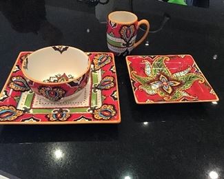 Set of Colorful Dishes