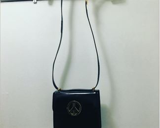 Vintage MOSCHINO peace sign cross body bag
