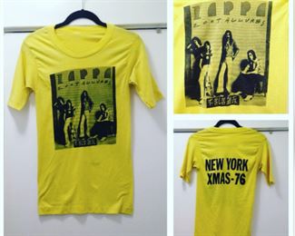 Frank Zappa xmas 1976 tour band tee